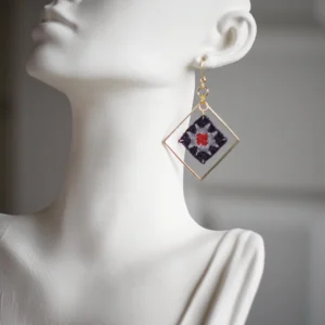 granny square earrings