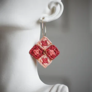 granny square earrings