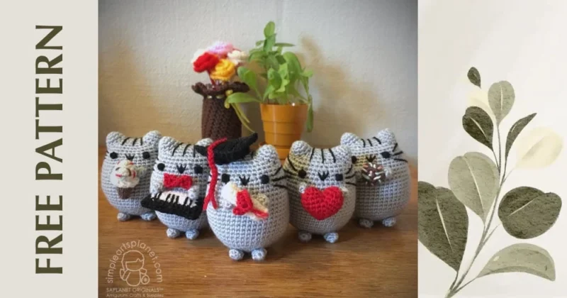 pusheen inspired crochet dolls