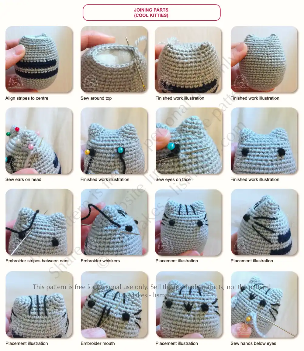 pusheen inspired crochet dolls