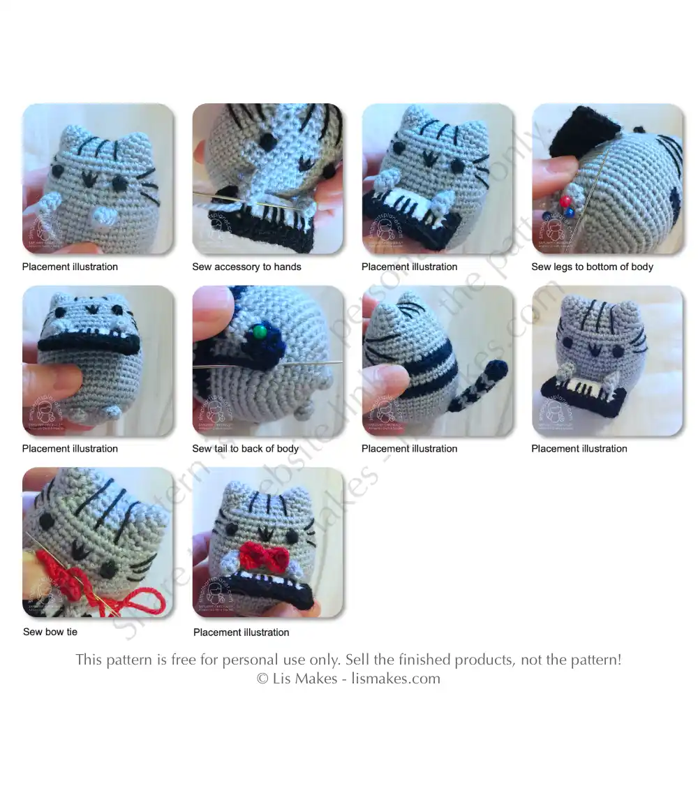 pusheen inspired crochet dolls