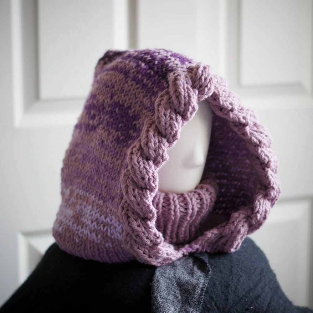 purple balaclava hood