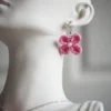 crochet flower jewelry set