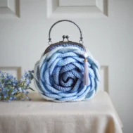 crochet rose bag