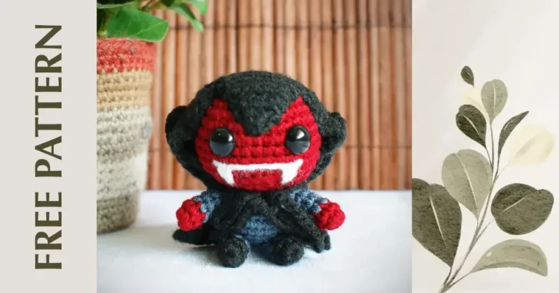 free crochet pattern - halloween vampire