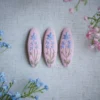 embroidered hair clips