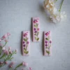 embroidered hair clips