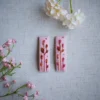 embroidered hair clips