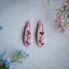 embroidered hair clips