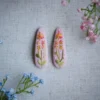 embroidered hair clips