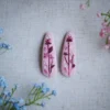 embroidered hair clips