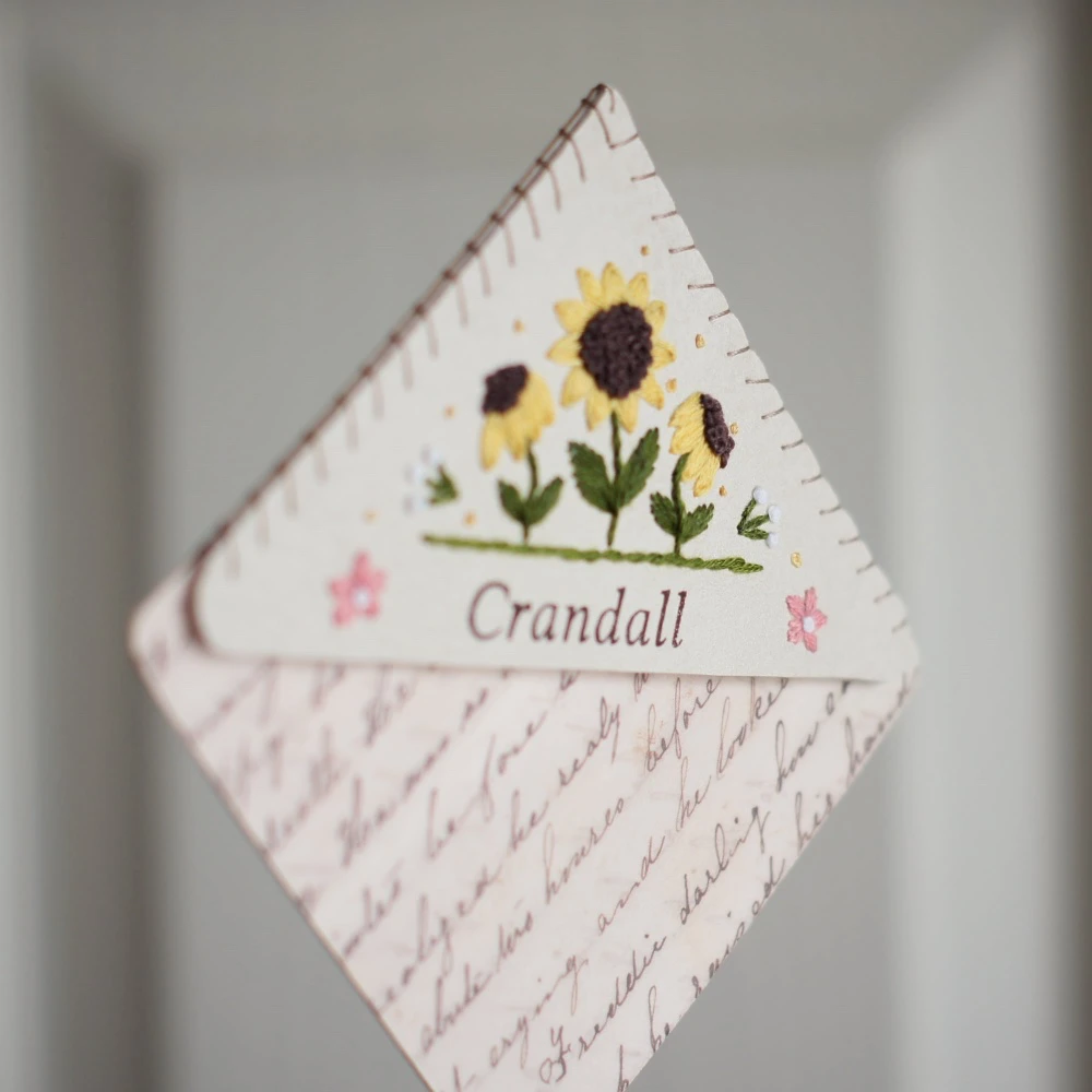 embroidered bookmark