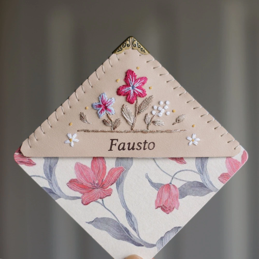 embroidered bookmark gift