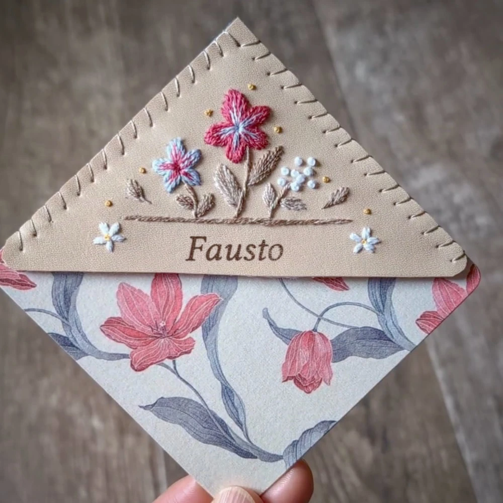 embroidered bookmark gift