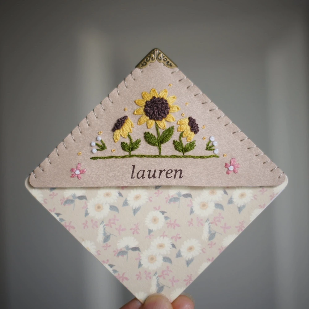 embroidered bookmark
