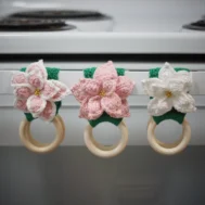 poinsettia towel holders