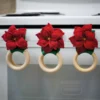 poinsettia towel holders