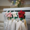 poinsettia towel holders