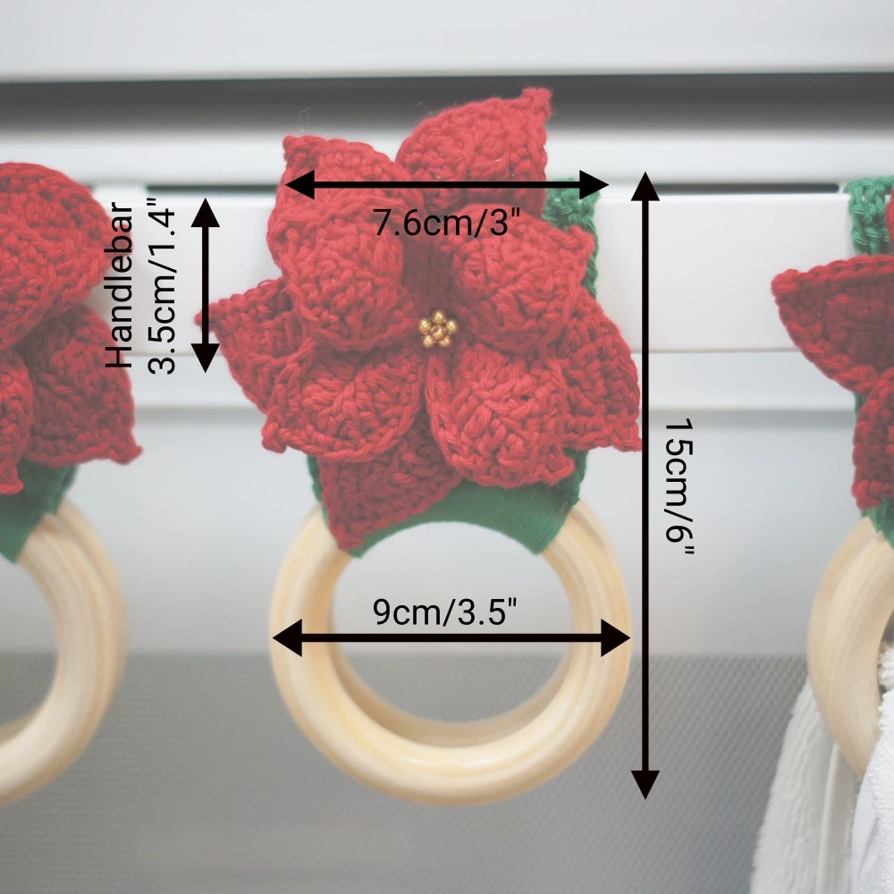 poinsettia towel holders