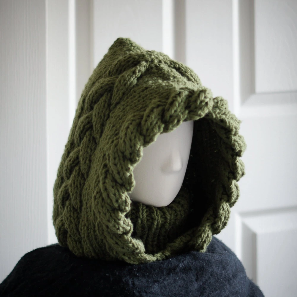 olive balaclava hood