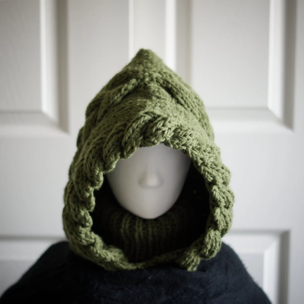 olive balaclava hood