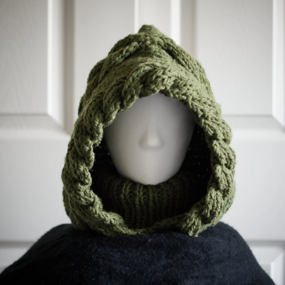 olive balaclava hood