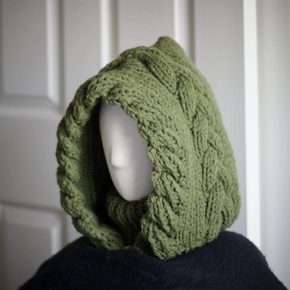 olive balaclava hood