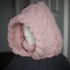 peach salmon balaclava