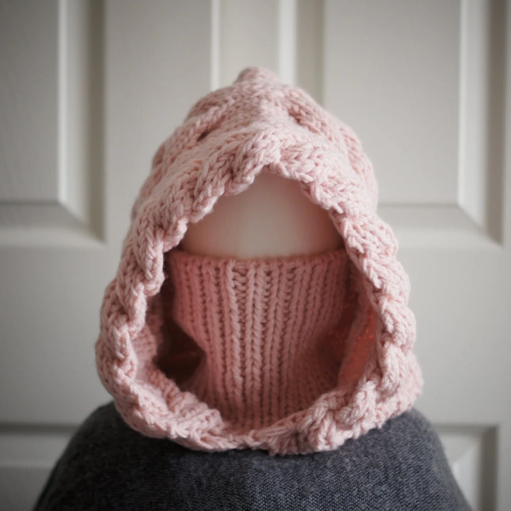 peach salmon balaclava