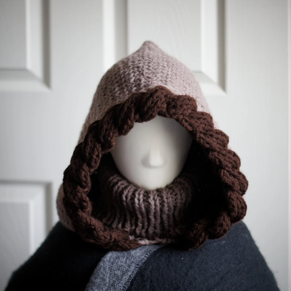 taupe balaclava hood
