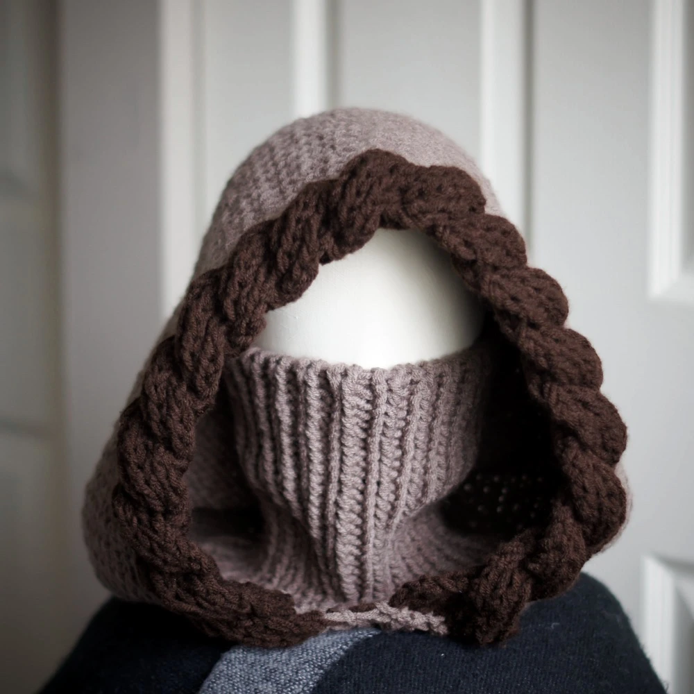 taupe balaclava hood