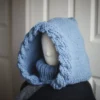 dusty blue winter hood