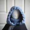 dusty blue winter hood