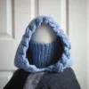 dusty blue winter hood