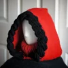 red winter hood