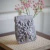 floral burst granny square pouch