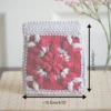 floral burst granny square pouch