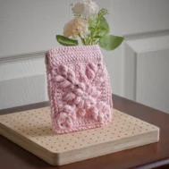 floral burst granny square pouch