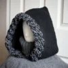 balaclava hood in black and gray
