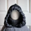 balaclava hood in black and gray