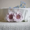 crochet flower earrings