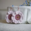 crochet flower earrings