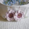 crochet flower earrings