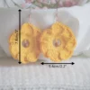 crochet flower earrings