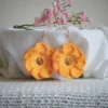 crochet flower earrings