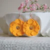 crochet flower earrings