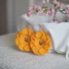 crochet flower earrings