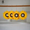 Crochet Sunflower Earrings