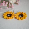 Crochet Sunflower Earrings