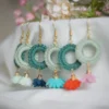 crochet spring earrings